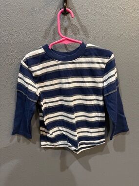 Garanimals Navy & White Striped Long Sleeve Tee